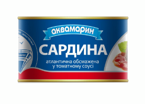 Сардини обсмажені, в томатному соусі АКВАМАРИН 230 г